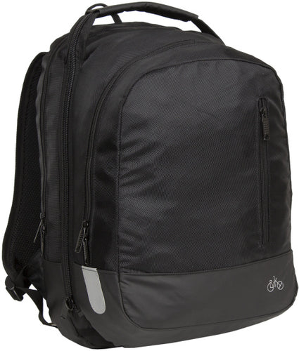 Bike wave fietsrugzak dubbele fietstas nylon 20l zwart