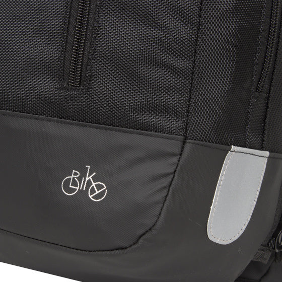 Load image into Gallery viewer, Bike wave fietsrugzak dubbele fietstas nylon 20l zwart
