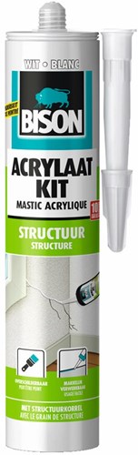 Bison acrylaatkit structuur wit crt 300ml*12 nlfr - 1491136 - 1491136