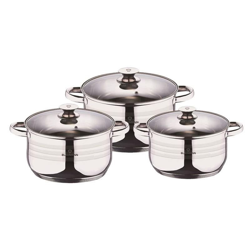 ギャラリービューアに画像をロードする, Blaumann gourmet line rvs pannenset 3-delig
