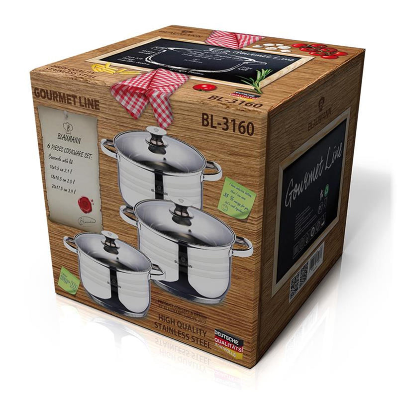 Load image into Gallery viewer, Blaumann gourmet line pannenset 3-delig
