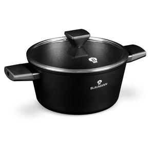 Blaumann black silver collection braadpan met deksel ø24cm