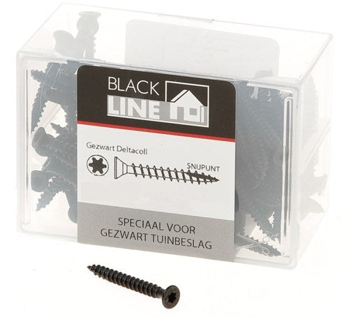 Chargez l'image dans la visionneuse de la galerie, Blackline spaanplaatschroef hcp zwart pk torx tx20 +snijpunt 4.0x35 | 100 stuks - 6904.20.14035
