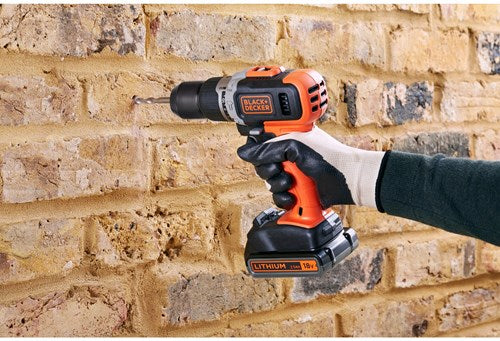 Load image into Gallery viewer, Black+decker bcd003me2k 18v 2x2.5ah schroefklopboormachine in koffer | 2x 18v 2.5ah accu's | 1a lader | in koffer - bcd003me2k-qw
