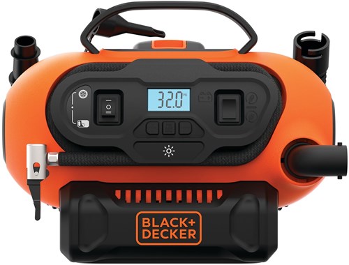 Load image into Gallery viewer, Black+decker bdcinf18n 11bar ac dc of 18v compressor | universele ventieladapter | 230v adapter (1x 2.0ah accu) - bdcinf18n-qs
