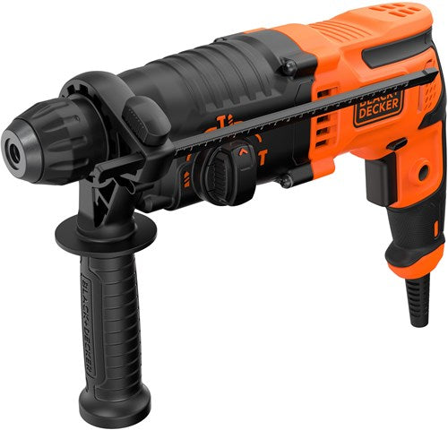 Load image into Gallery viewer, Black+decker behs01 650w 1.4j sds+ boorhamer | zijhandgreep | dieptestop | 6mm en 8mm betonboor | boorkopadapter - behs01-qs
