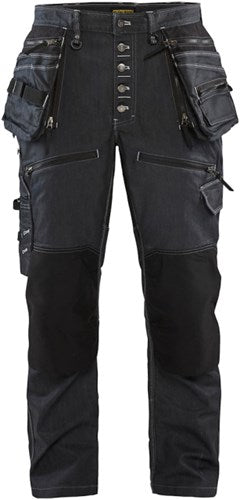 Blåkläder baggy denim stretch x1900 19991141 | zwart | maat c56 - 7330509493250