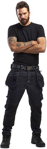 Blåkläder baggy denim stretch x1900 19991141 | zwart | maat c58 - 7330509493267