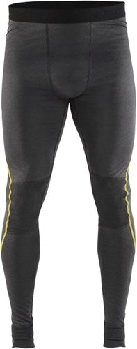 Blåkläder lange onderbroek 100% merino xlight 18441734 | donkergrijs geel | maat s - 7330509595138