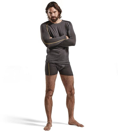 Blåkläder merino xlight onderhemd lange mouw 479917349835 | donkergrijs geel | maat 4xl - 7330509545522