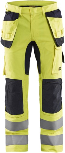 Blåkläder multinorm werkbroek inherent met stretch 15871512 | high vis geel marineblauw | maat 58 - 7330509662496