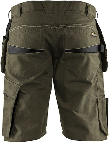 Blåkläder service short met spijkerzakken 14941330 | groen zwart | maat 44 - 7330509688519