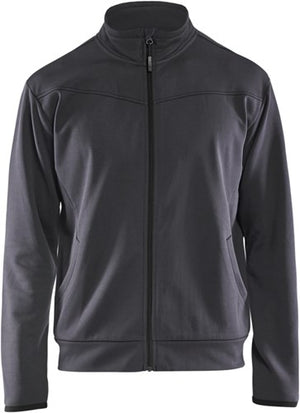 Blåkläder service sweatshirt met rits 33622526 | medium grijs zwart | maat l - 7330509685044