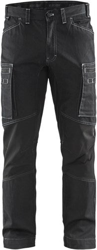 Blåkläder service werkbroek denim stretch 14591142 | zwart | maat 44 - 7330509486092