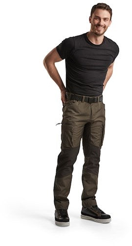 Blåkläder service werkbroek met stretch 14591845 | groen zwart | maat 50 - 7330509645987