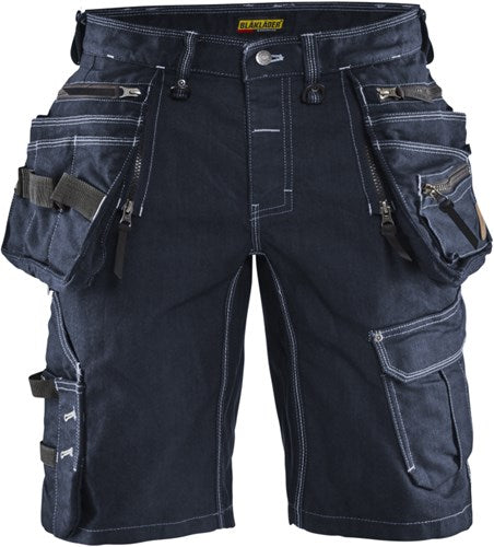 Blåkläder short denim stretch x1900 19921141 | marineblauw zwart | maat 52 - 7330509554395