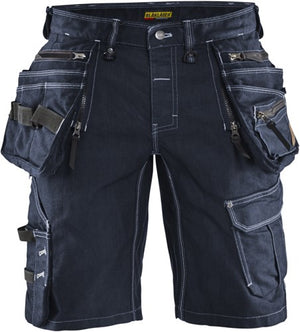 Blåkläder short denim stretch x1900 19921141 | marineblauw zwart | maat 54 - 7330509554401
