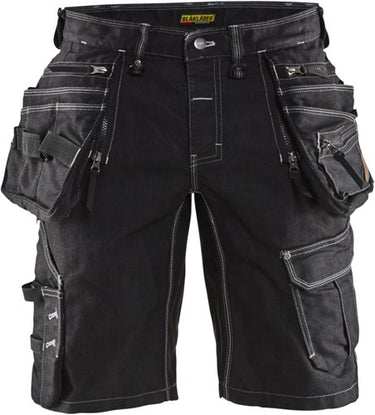 Blåkläder short denim stretch x1900 19921141 | zwart | maat 58 - 7330509534236