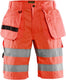 Blåkläder short high-vis 15351811 | high vis rood | maat 44 - 7330509616871