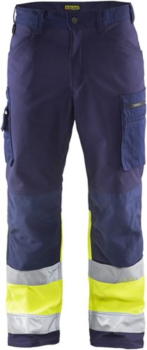 Blåkläder softshell werkbroek high-vis 15622517 | marine high vis geel | maat 60 - 7330509586051