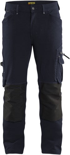 Blåkläder werkbroek 4-weg stretch x1900 zonder spijkerzakken 19891644 | donker marineblauw zwart | maat 56 - 7330509687000