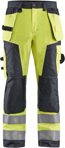 Blåkläder werkbroek high-vis 15681811 | high vis geel medium grijs | maat 46 - 7330509676158