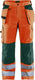 Blåkläder werkbroek high-vis met ventilatie 15651811 | high vis oranje groen | maat 46 - 7330509571606