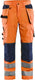 Blåkläder werkbroek high-vis met ventilatie 15651811 | high vis oranje marineblauw | maat 56 - 7330509673263