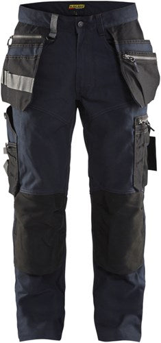Blåkläder werkbroek met stretch 15901343 | donker marineblauw zwart | maat 52 - 7330509621677