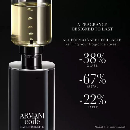 Giorgio armani eau de toilette refillable code heren 50ml