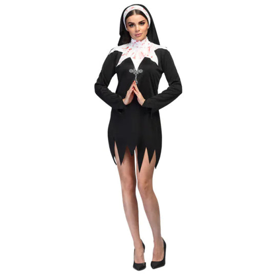Boland Bloody non kostuum dames zwart wit maat 40 42 (M)