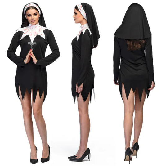 Boland Bloody non kostuum dames zwart wit maat 40 42 (M)
