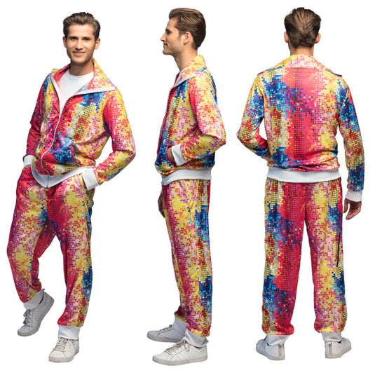 Boland Disco dude trainingspak heren multicolor maat L