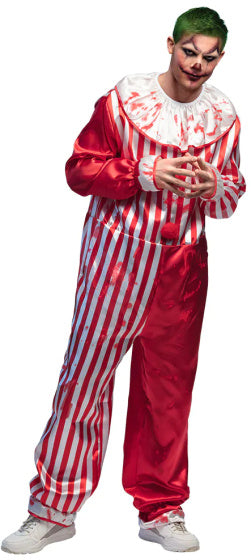 Load image into Gallery viewer, Boland Killer clown kostuum heren rood wit maat 50 52 (M)
