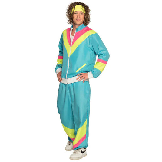 Boland Retro Trainingspak Heren Polyester Blauw maat M