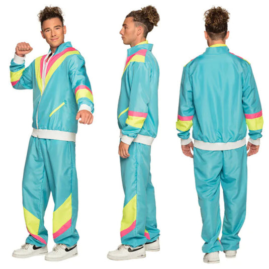 Boland Retro Trainingspak Heren Polyester Blauw maat M