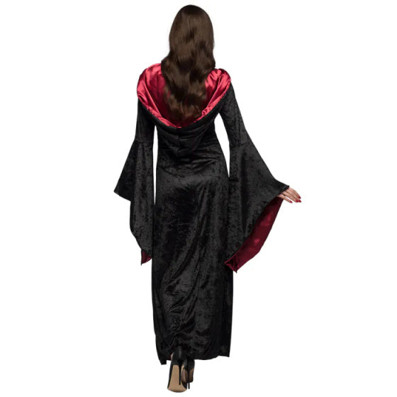 Load image into Gallery viewer, Boland Vampire mistress kostuum dames zwart.rood maat 36 38 (S)
