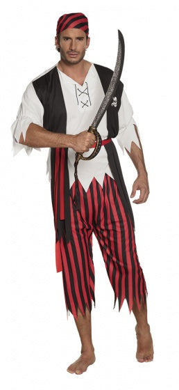 Load image into Gallery viewer, Boland Verkleedpak Piraat Jack Heren Zwart Maat M L
