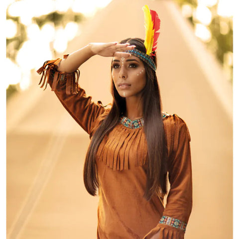 Young Deer Indiaan Kostuum Dames Bruin maat 40 42
