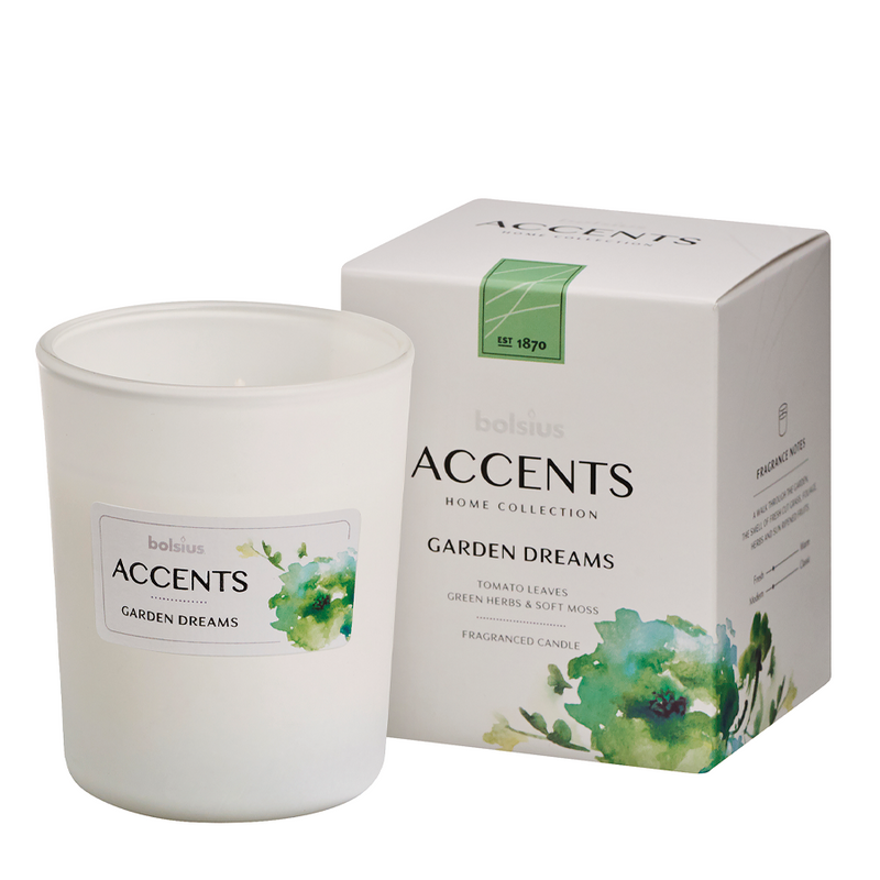 Afbeelding laden in galerijviewer, Bolsius geurglas accents garden dreams 92 76mm
