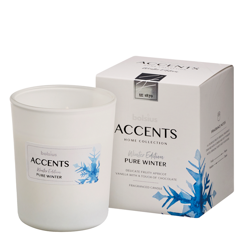 ギャラリービューアに画像をロードする, Bolsius geurglas accents pure winter 92 76mm
