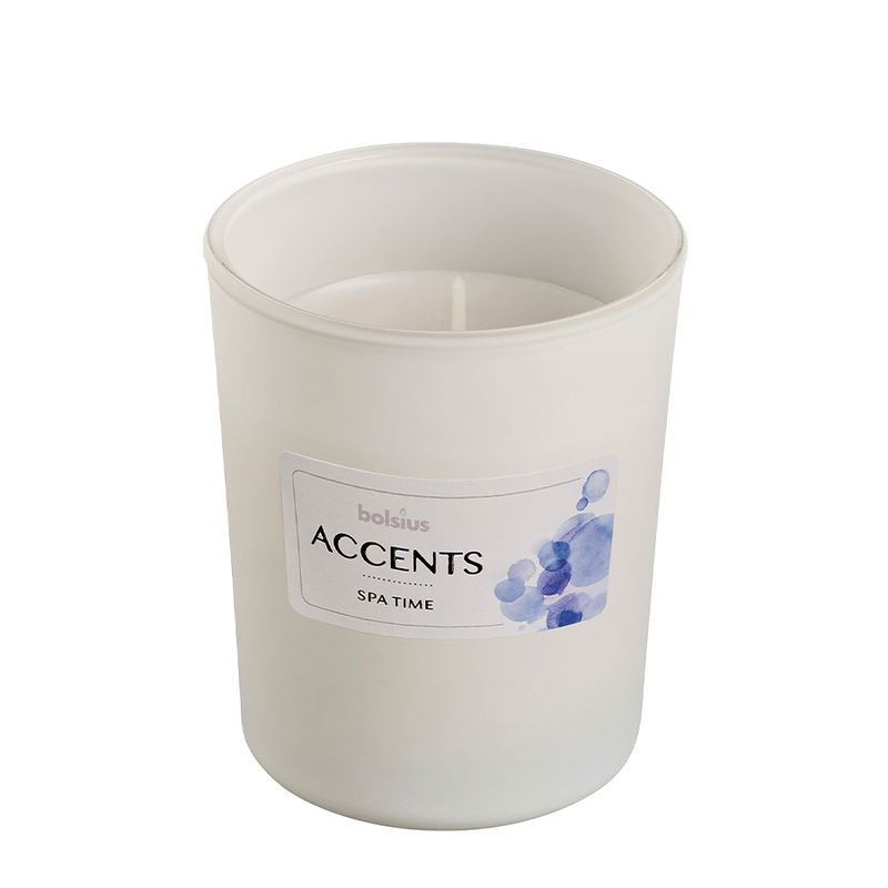 Afbeelding laden in galerijviewer, Bolsius geurglas accents spa time 92 76mm
