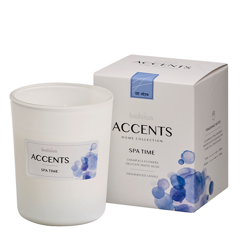 Afbeelding laden in galerijviewer, Bolsius geurglas accents spa time 92 76mm
