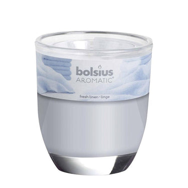 Bolsius geurglas fresh linen 80 70mm