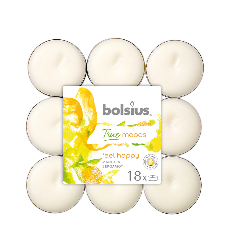 ギャラリービューアに画像をロードする, Bolsius geurtheelicht true moods feel happy 18 stuks
