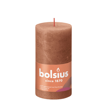 Ty bolsius rustieke stompkaars rus pink 130 68mm