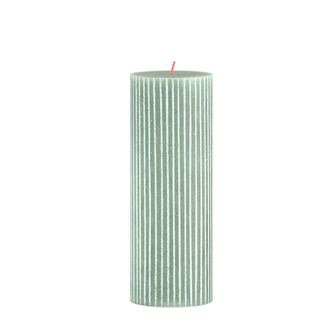 Bolsius rustieke stompkaars silhouette sunny edition jade green 190 68mm