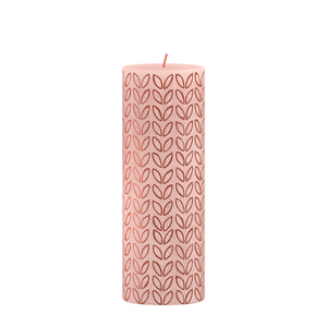 Bolsius rustieke stompkaars silhouette sunny edition misty pink 190 68mm