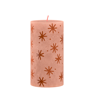 Bolsius rustieke stompkaars silhouette winter edition creamy caramel 130 68mm