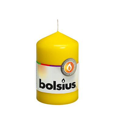 Bolsius stompkaars geel 80 48mm